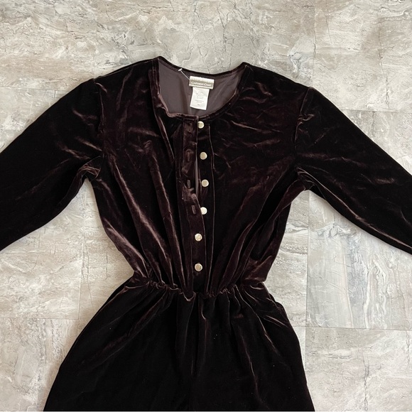 Coldwater Creek buttoned velvet jumpsuit - Picture 5 of 5